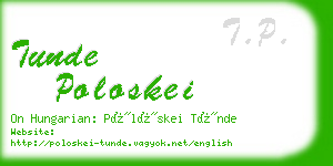 tunde poloskei business card